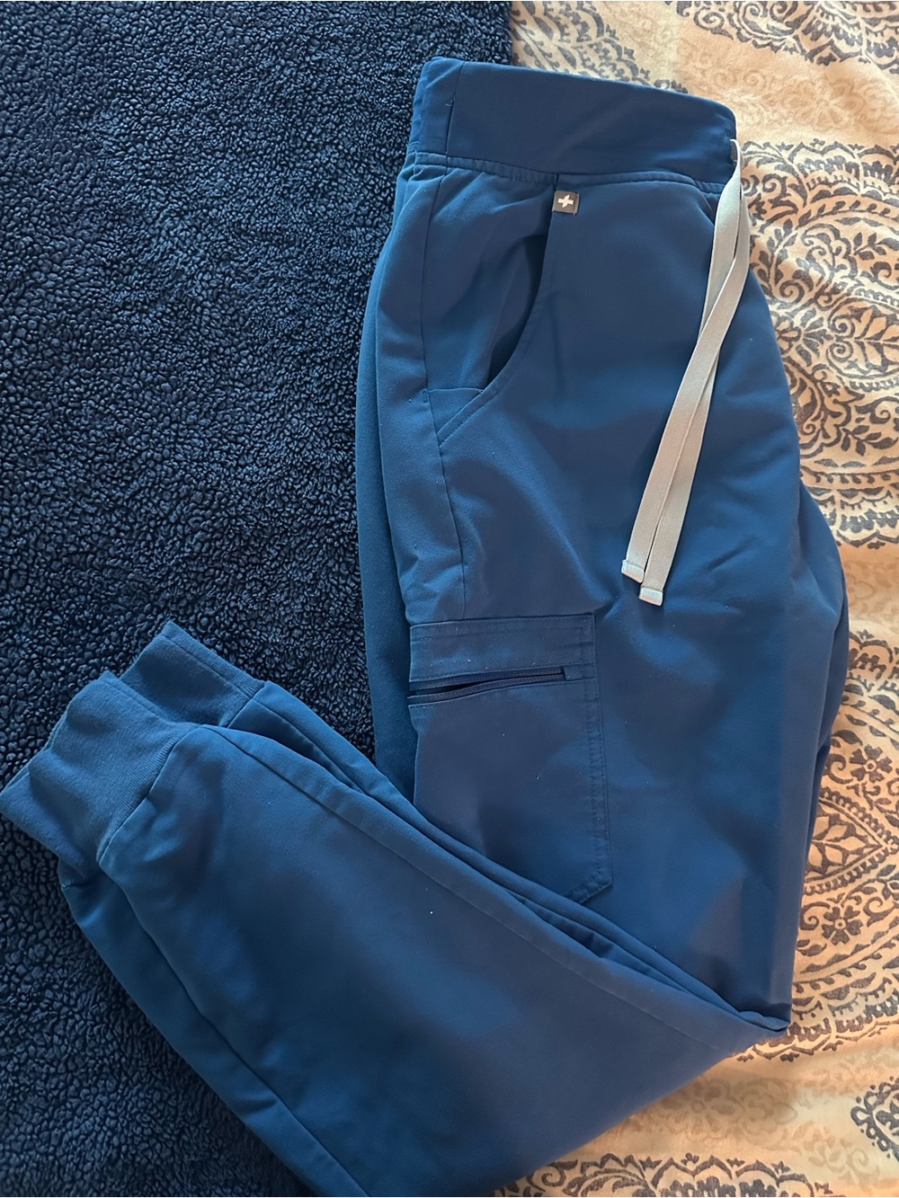 Figs Blue Drawstring Jogger Scrub Pants